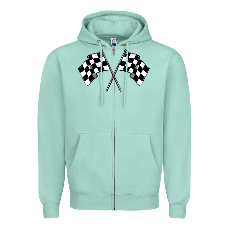 Race Flag Zipper Hoodie by MaliasSmallBusiness | Teevron