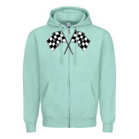 Seafoam race flag Zipper Hoodie - MaliasSmallBusiness