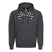 Smoke race flag Zipper Hoodie - MaliasSmallBusiness
