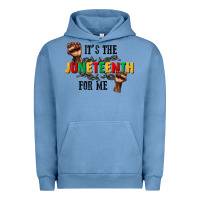 Pigment Pebble Blue its the juneteenth for me Urban Hoodie - CowGirlArtShop