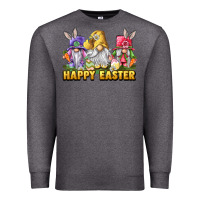 Charcoal Heather Happy Easter gnomies Premium Sweatshirt - LillyAllenDesigns