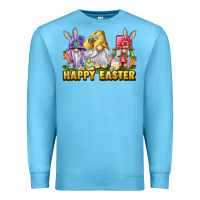 Ocean Blue Happy Easter gnomies Premium Sweatshirt - LillyAllenDesigns