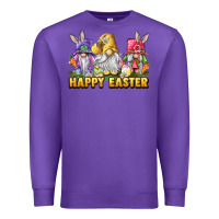 Purple Happy Easter gnomies Premium Sweatshirt - LillyAllenDesigns