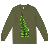 Army Green Snake Plant Long Sleeve Tee - LillyAllenDesigns