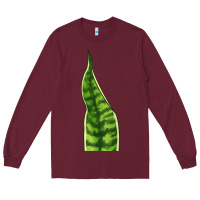 Burgundy Snake Plant Long Sleeve Tee - LillyAllenDesigns