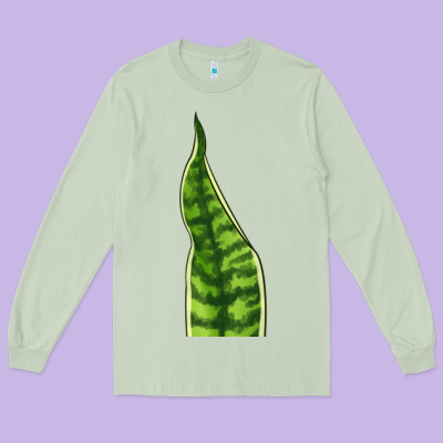 Snake Plant Long Sleeve Tee Designed By Lillyallendesigns