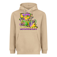 Mushroom louisiana mardi gras state map Heavyweight Hoodie - LillyAllenDesigns
