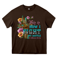 Chocolate Brown this is how i fight my battle tbw Heavy Core Tee - texasbilliewilder