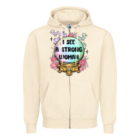 Sandshell i see a strong woman Zipper Hoodie - MaliasSmallBusiness