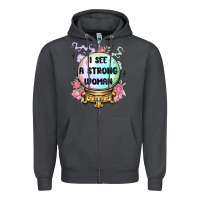 Smoke i see a strong woman Zipper Hoodie - MaliasSmallBusiness