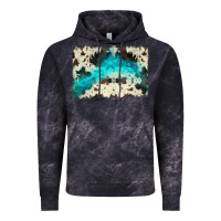Cloud Black turquoise, cowhide backgraund Vintage Hoodie - JahusDesignShop
