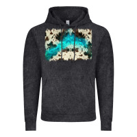 Vintage Black turquoise, cowhide backgraund Vintage Hoodie - JahusDesignShop