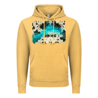 Vintage Mustard turquoise, cowhide backgraund Vintage Hoodie - JahusDesignShop