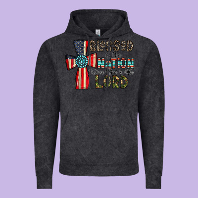 Blessed İs The Nation Whose God Is The Lord Vintage Hoodie Designed By Cowhidedigitalart