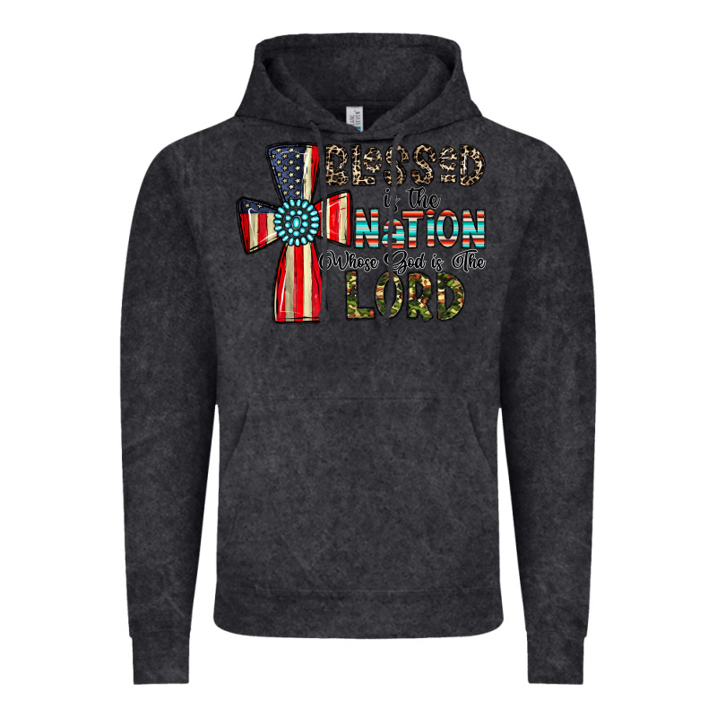 Blessed İs The Nation Whose God Is The Lord Vintage Hoodie by CowhideDigitalArt | Teevron