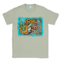 Matcha western wooden wheel cowboy boots Classic Tee - AdoDesignShop