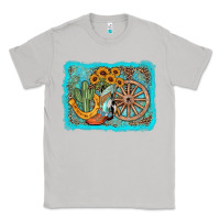 Moon Dust western wooden wheel cowboy boots Classic Tee - AdoDesignShop