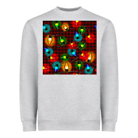 Heather Grey christmas lights seamless pattern Heavyweight Sweatshirt - BundleAndBundleShop