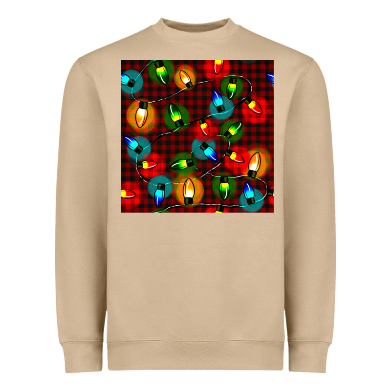Christmas Lights Seamless Pattern Heavyweight Sweatshirt by BundleAndBundleShop | Teevron
