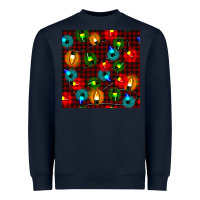Navy christmas lights seamless pattern Heavyweight Sweatshirt - BundleAndBundleShop