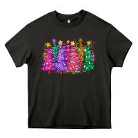 Christmas Trees And Lights Heavy Core Tee | Teevron