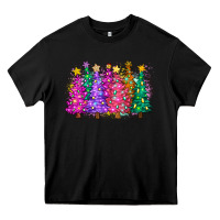 Black christmas trees and lights Heavy Core Tee - Zillion Design Studio