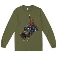 Army Green western rodeo bullfighter Long Sleeve Tee - BarkalooDesign