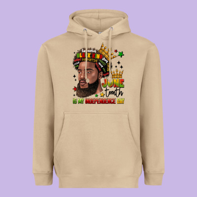 Juneteenth Is My Independence Day Heavyweight Hoodie Designed By Lillyallendesigns