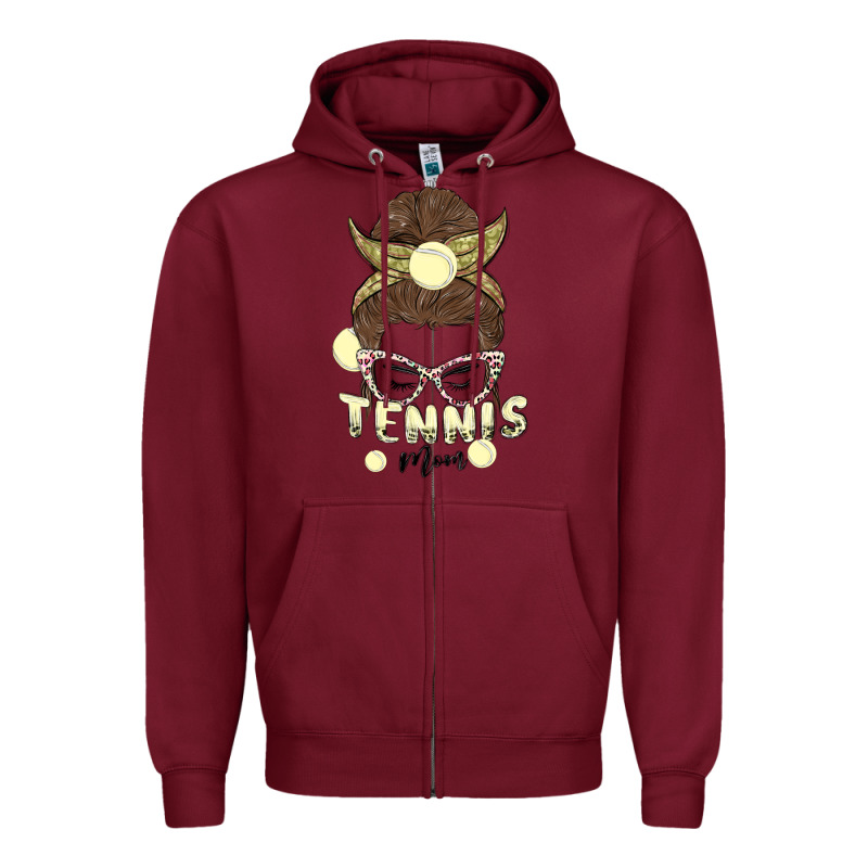 Tennis Mom Zipper Hoodie by MaliasSmallBusiness | Teevron