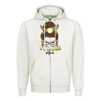 Oatmeal Heather tennis mom Zipper Hoodie - MaliasSmallBusiness