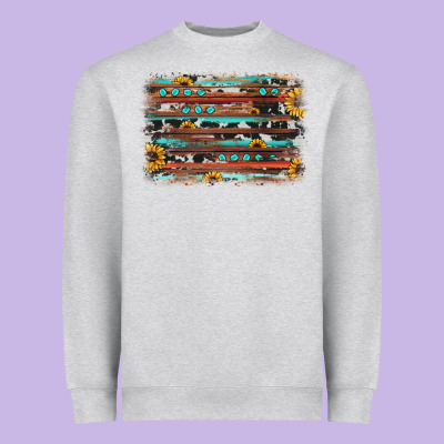 Sunflower Gemstone Background Heavyweight Sweatshirt Designed By Jahusdesignshop
