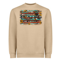 Mushroom sunflower gemstone background Heavyweight Sweatshirt - JahusDesignShop