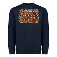 Navy sunflower gemstone background Heavyweight Sweatshirt - JahusDesignShop