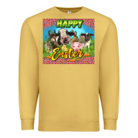 Antique Gold Happy Easter Farm Animals 20oz skinny Premium Sweatshirt - LillyAllenDesigns