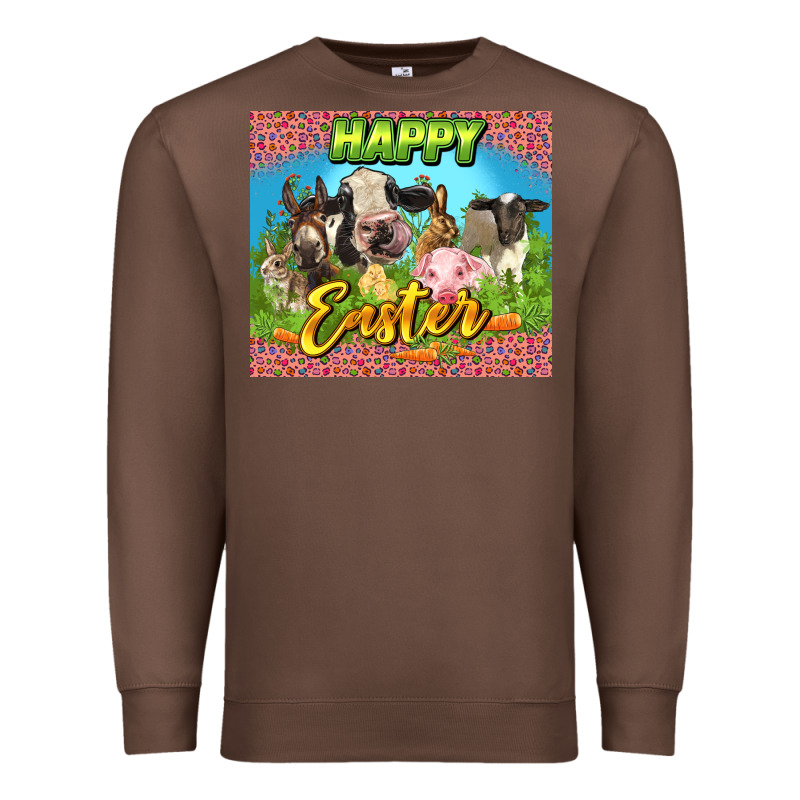 Happy Easter Farm Animals 20oz Skinny Premium Sweatshirt by LillyAllenDesigns | Teevron