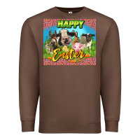 Chestnut Happy Easter Farm Animals 20oz skinny Premium Sweatshirt - LillyAllenDesigns