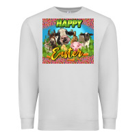 Dove Grey Happy Easter Farm Animals 20oz skinny Premium Sweatshirt - LillyAllenDesigns