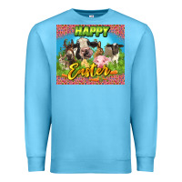 Ocean Blue Happy Easter Farm Animals 20oz skinny Premium Sweatshirt - LillyAllenDesigns