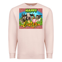 Pale Pink Happy Easter Farm Animals 20oz skinny Premium Sweatshirt - LillyAllenDesigns