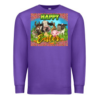Purple Happy Easter Farm Animals 20oz skinny Premium Sweatshirt - LillyAllenDesigns