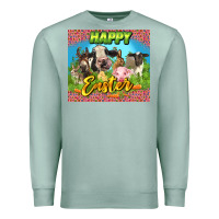Seafoam Happy Easter Farm Animals 20oz skinny Premium Sweatshirt - LillyAllenDesigns