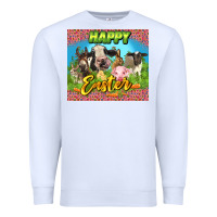 White Happy Easter Farm Animals 20oz skinny Premium Sweatshirt - LillyAllenDesigns