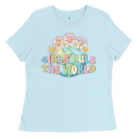 Baby Blue girls run the world Ladies Tee - MaliasSmallBusiness