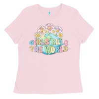 Bubblegum Pink girls run the world Ladies Tee - MaliasSmallBusiness