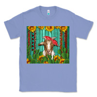 Colony Blue goat with sunflower and cactus Classic Tee - Artiststas
