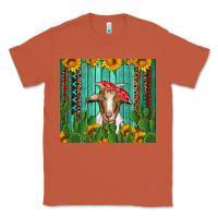 Copper goat with sunflower and cactus Classic Tee - Artiststas