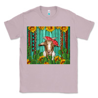 Lilac goat with sunflower and cactus Classic Tee - Artiststas