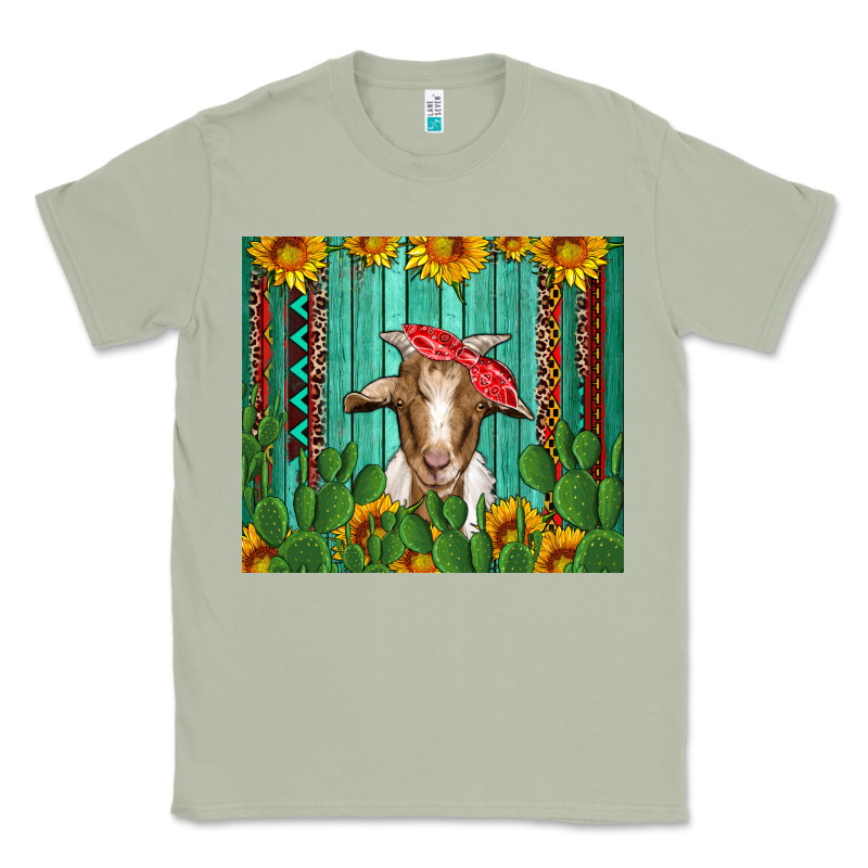 Goat With Sunflower And Cactus Classic Tee by Artiststas | Teevron