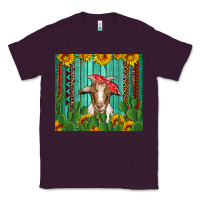 Plum goat with sunflower and cactus Classic Tee - Artiststas