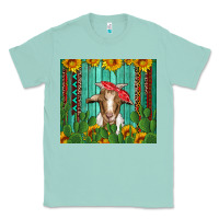 Seafoam goat with sunflower and cactus Classic Tee - Artiststas